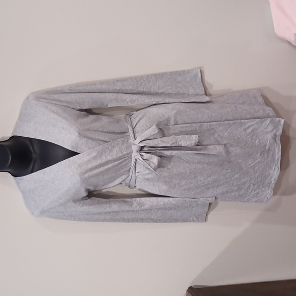 La Lingerie Cotton Blend Soft Jersey Short Robe- Sz. Sm - Picture 6 of 6